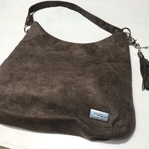 Brown Suede Shoulder Bag